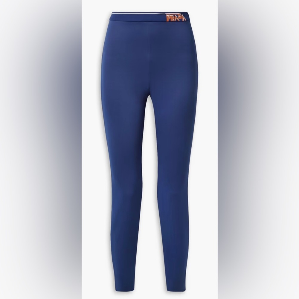 Prada Intarsia-trimmed tech-jersey leggings